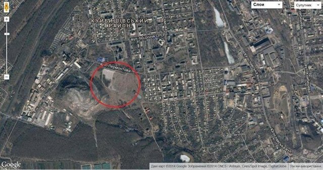 Со спутника можно рассмотреть ещё одну базу террористов в Донецке