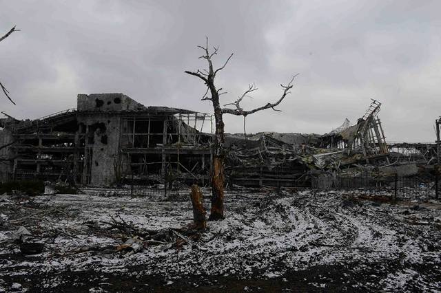 В Google картах место подвига «киборгов» у донецкого аэропорта отметили трезубцем