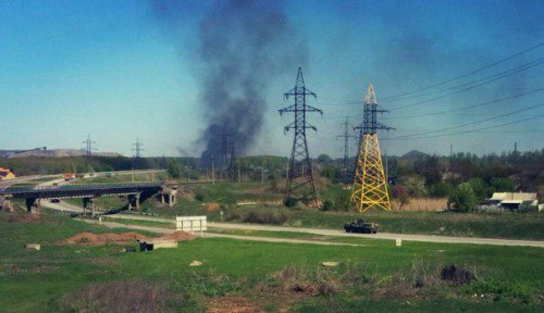 В Донецке взорвалась машина с боеприпасами (фото)
