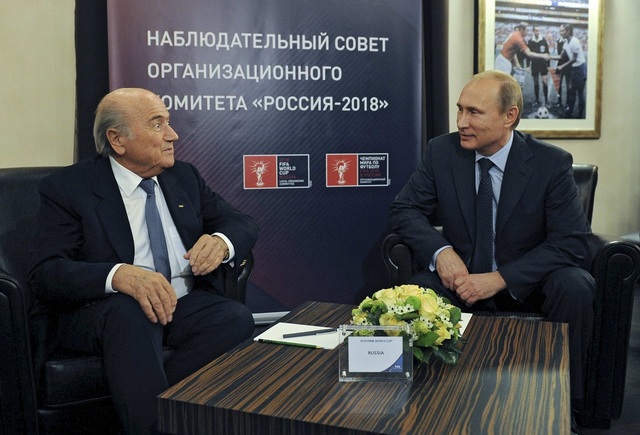 Путин и Мутко проводили с Блаттером переговоры в обстановке строгой секретности