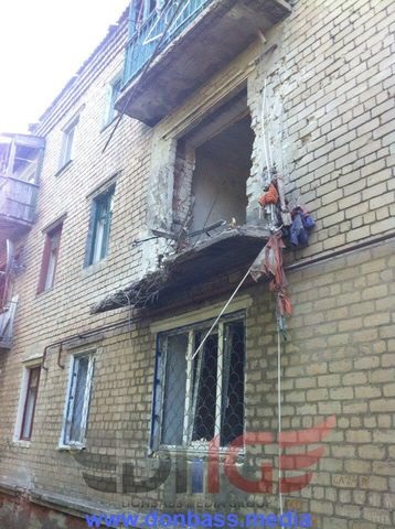 Жилые кварталы Горловки попали под обстрел