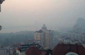 Київ затягнуло димом - горить ліс. З дому радять не виходити