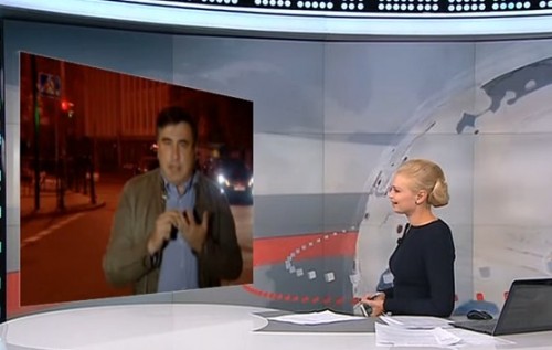 "Не перебивайте меня, когда я называю фамилии", - Саакашвили ведущей на телеканале Коломойского
