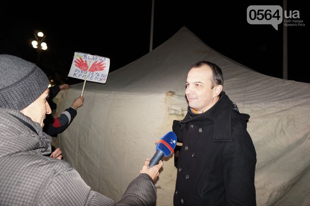 Єгор Соболєв з місця подій: Серце Євромайдану б’ється зараз в Кривому Розі