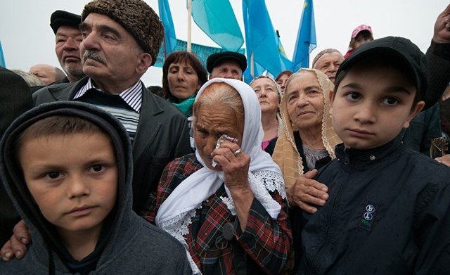 Кадры задержания крымских татар. ВИДЕО