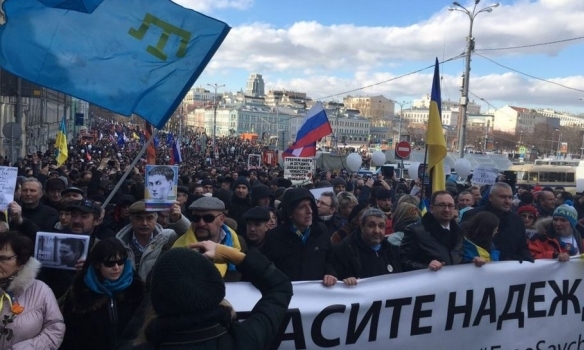 У Москві заспівали гімн України, - ВІДЕО