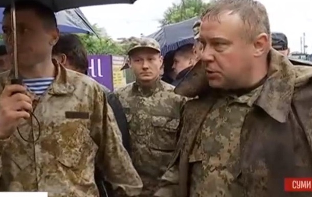 У Сумах бійці АТО блокували автостанцію