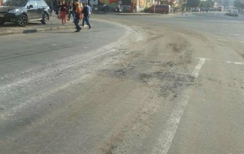 Вулиці столиці потерпають від проїзду тяжкої військової техніки. ФОТО