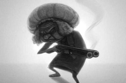 Старуха расстреляла соседа, который срезал деревья на границе их огородов