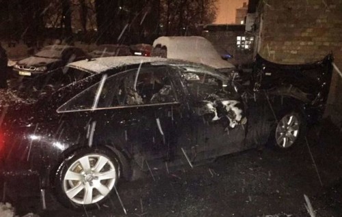 В Києві лідеру активістів об’єднання Депутатський контроль спалили авто. ФОТО