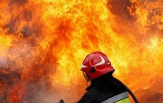 Масштабный пожар в Луганске