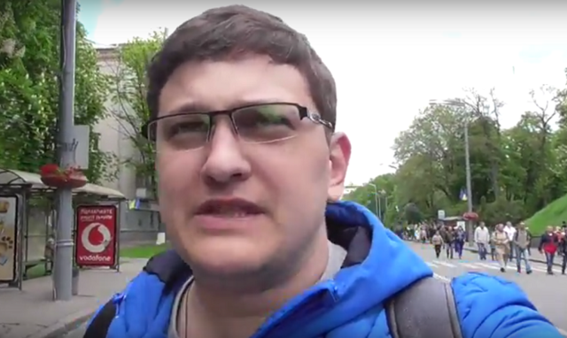 Ватники на улицах Киева: Спасибо Путину, что он есть, мы его любим!