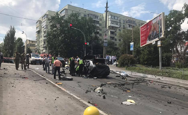 Погибший в Киеве разведчик ездил на "чужих" номерах