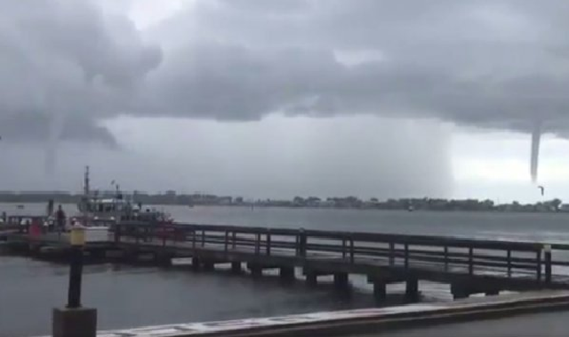 Жуткое зрелище: двойной торнадо пронесся Флоридой