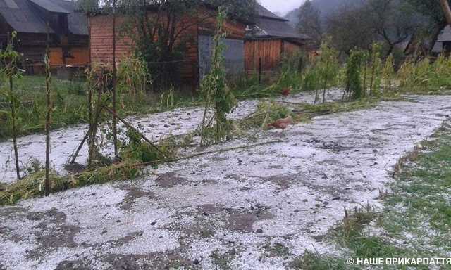 На Прикарпатье выпал град размером с перепелиное яйцо