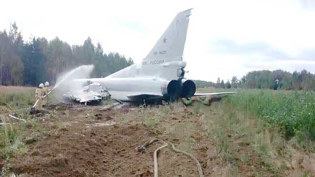 Появилось видео крушения Ту-22М3 на учениях «Запад-2017»