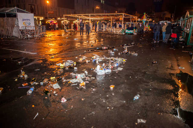 «Итоги» праздника: как выглядит Днепр после новогодней ночи