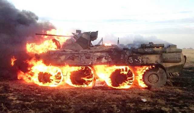 Разогрел консервы: солдат сжег БТР-82 и амуниции на 28 млн рублей