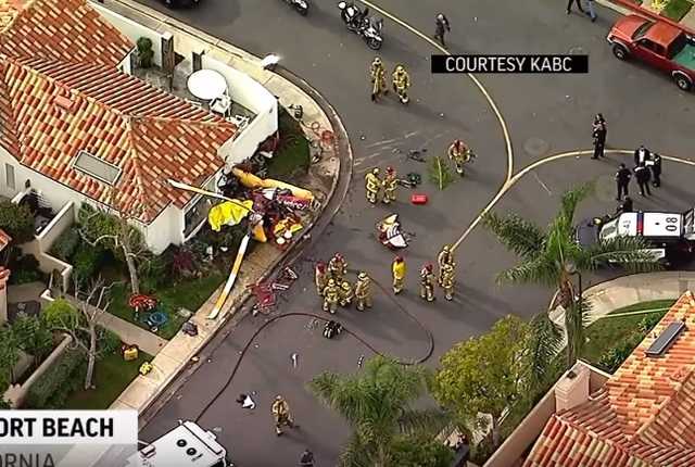 В США на дом упал вертолет