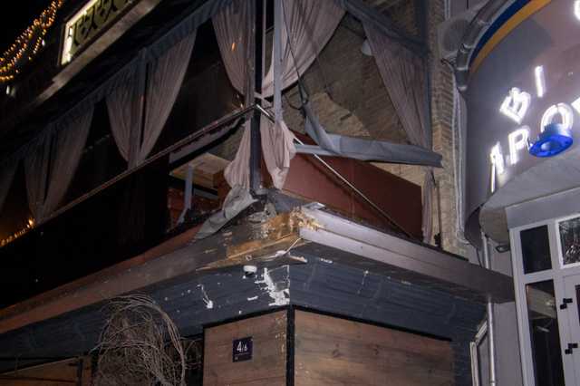 Здание Киевгорстроя ночью обстреляли из гранатомета