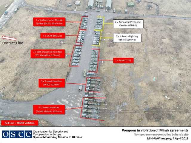 Боевики стянули в Луганск колонны военной техники