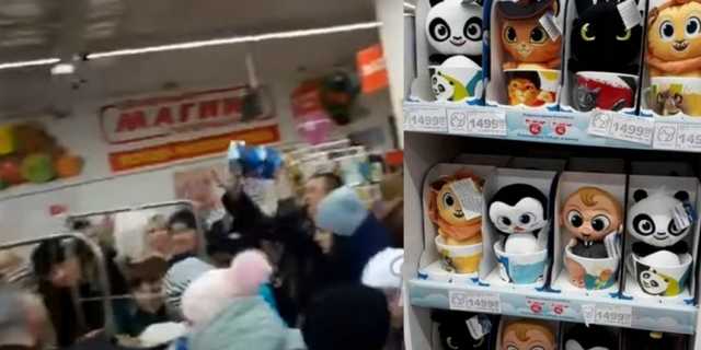 Россияне устроили драку в магазине из-за акционных товаров: опубликовано видео