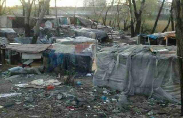 У Києві спалили циганський табір