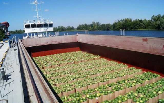 Херсонские арбузы снова приплывут на барже в Киев