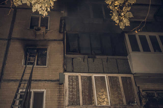 В Киеве на Рокоссовского сгорела дотла однокомнатная квартира