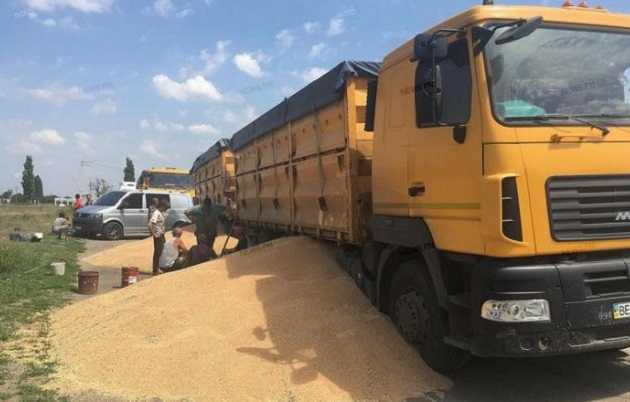 Фермеры подрались с полицией на дороге в Николаевской области из-за весового контроля