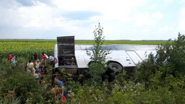 На Волыни перевернулся автобус с белорусскими туристами