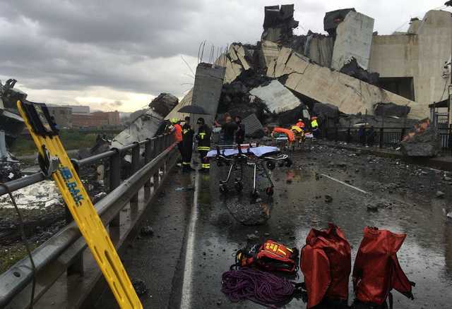 Озвучены версии обрушения моста в Италии