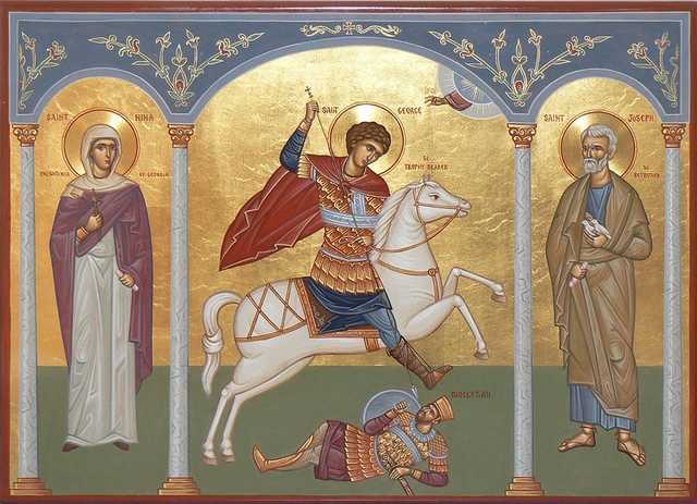 В Киево-Печерской Лавре украли икону Георгия Победоносца. Фото вора