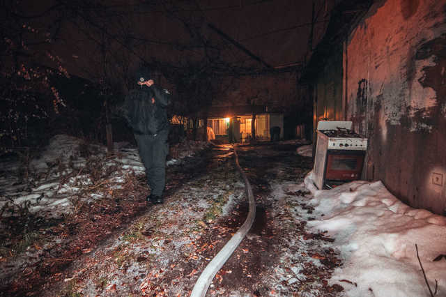 В Киеве на Русановских садах горел частный дом