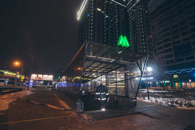 В Киеве «горела» станция метро «Минская»