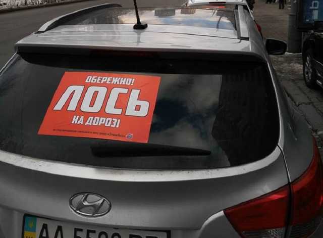 «Осторожно! Лось». Киевских водителей наказали за неправильную парковку