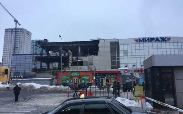 В Харькове произошел пожар в торговом центре