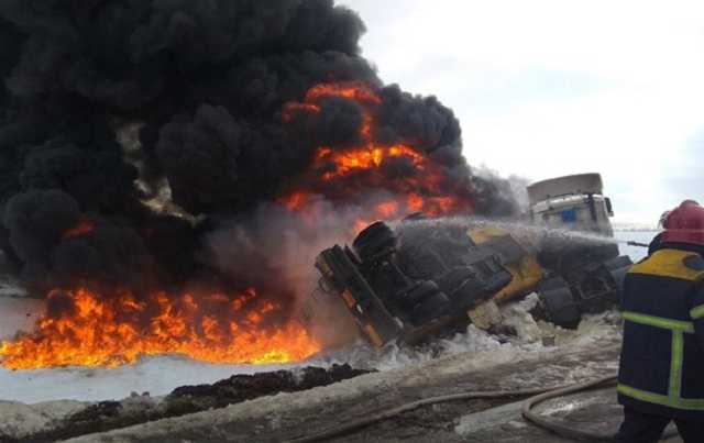 В Полтавской области сгорела автоцистерна
