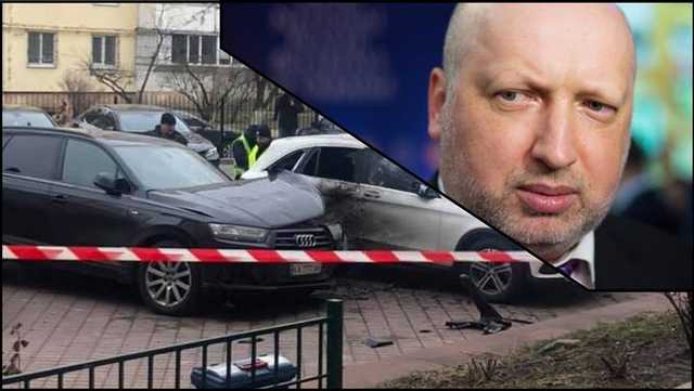 Разлетелась на части: момент взрыва “иномарки Турчинова” попал на видео