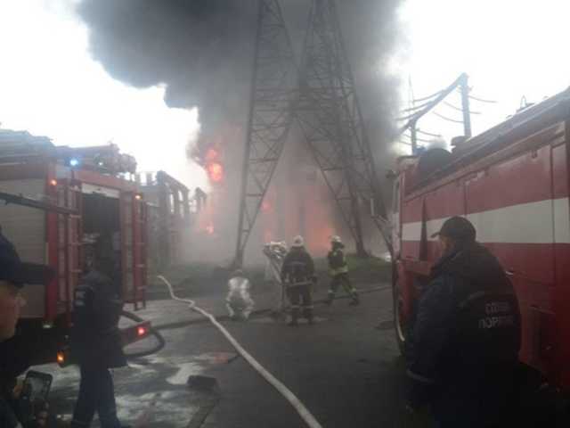 В Запорожье горел завод ферросплавов