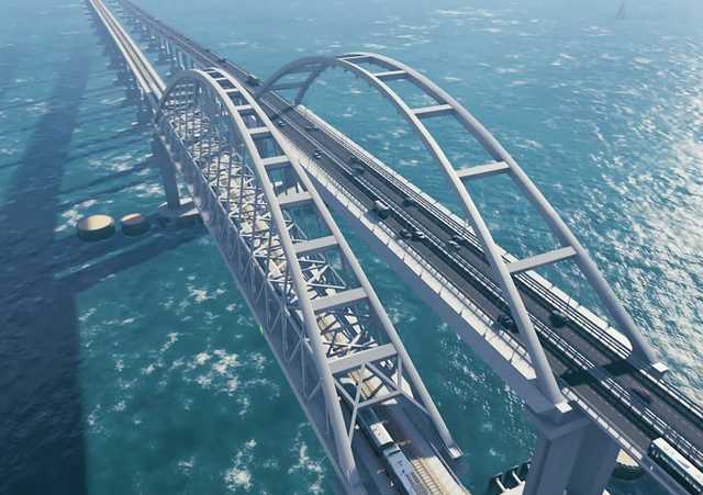 Крымский мост "рассекли" две молнии: страшное фото