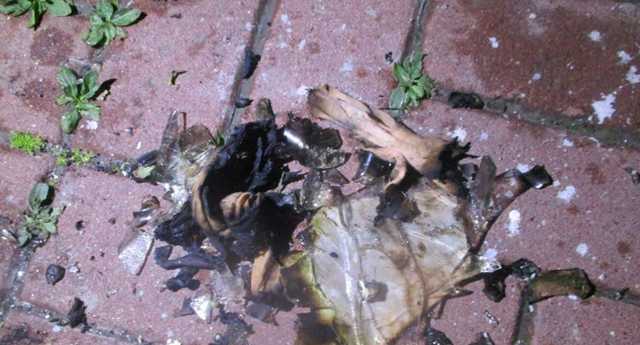 В Чернигове неизвестные бросили “коктейль Молотова” в монумент, посвященный освободителям города от немецко-фашистских захватчиков