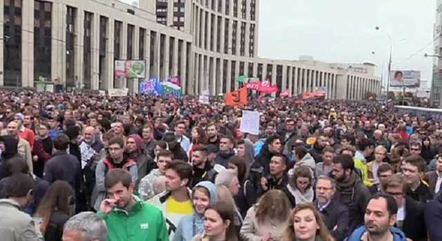 В Москве после митинга задержали 136 человек