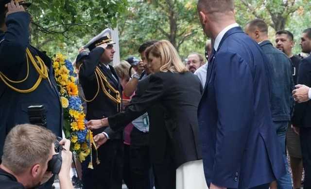 В Нью-Йорке супруги Зеленские посетили мемориал на месте теракта 11 сентября