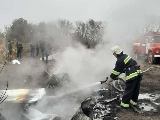Вертолет разбился на Полтавщине