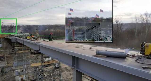 Мост в Станице Луганской, который, по мнению президента, символизирует путь к миру