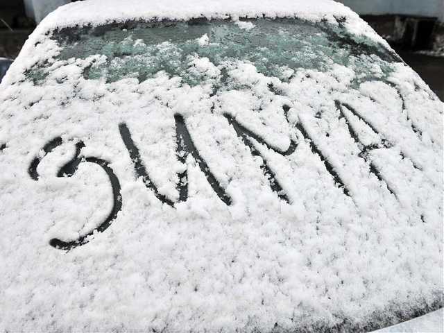 Во Львове выпал первый снег