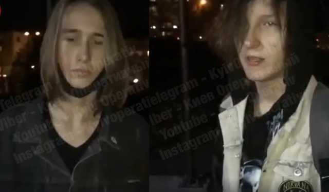 Подростки пытались сжечь флаг Украины в центре Киева