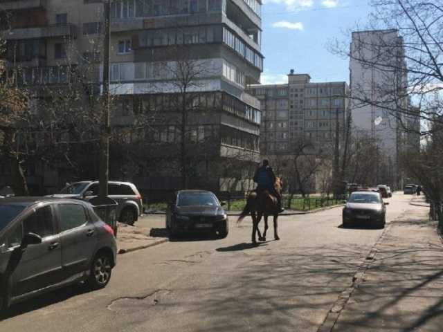 Киевлянин нашел оригинальный способ добираться на работу