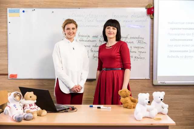 Елена Зеленская приняла участие в съемках телеурока для проекта "Всеукраинская школа онлайн"